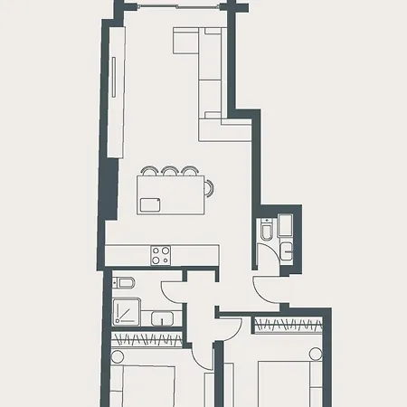 Deluxe 2-bedroom In The Heart Of Appartement *